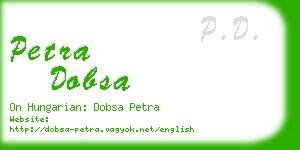 petra dobsa business card
